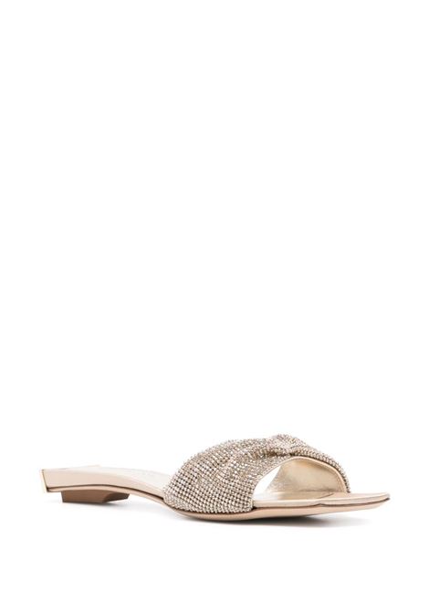 Gold goliarda crystal-embellished flats  Benedetta bruzziches - women BENEDETTA BRUZZICHES | SS25096060